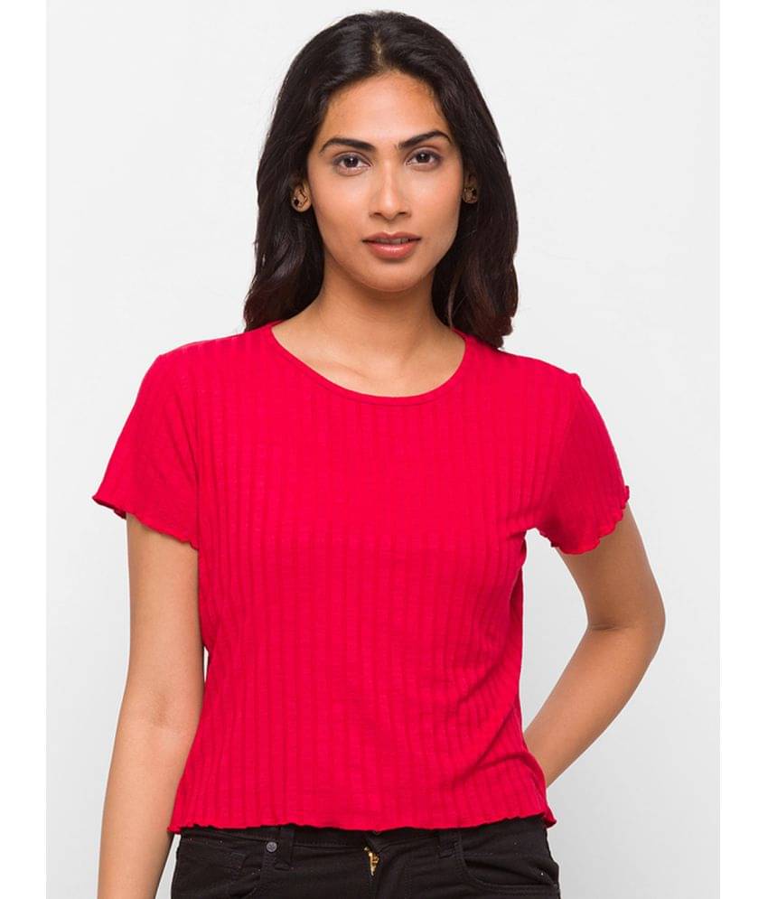     			Globus - Red Viscose Regular Fit Women's T-Shirt ( Pack of 1 )