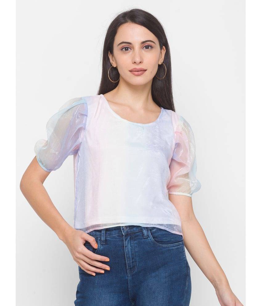     			Globus - White Polyester Women's Regular Top ( Pack of 1 )