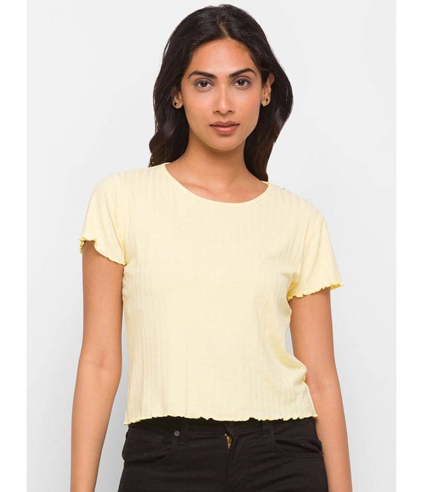     			Globus - Yellow Viscose Regular Fit Women's T-Shirt ( Pack of 1 )
