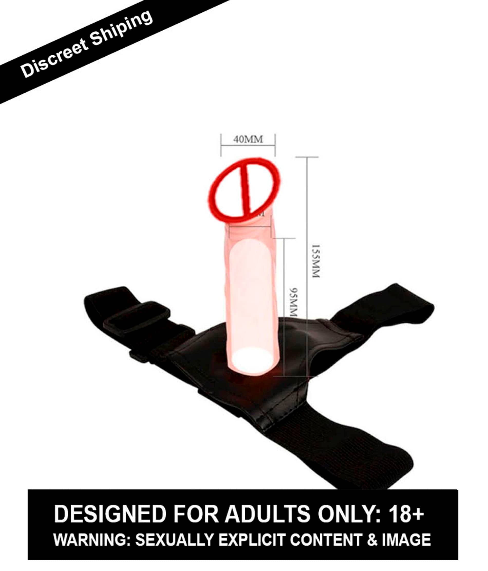 7 Inch Ditachble Strap On Realistic Hollow Penis Dildo With Belt Sex Toy For Women