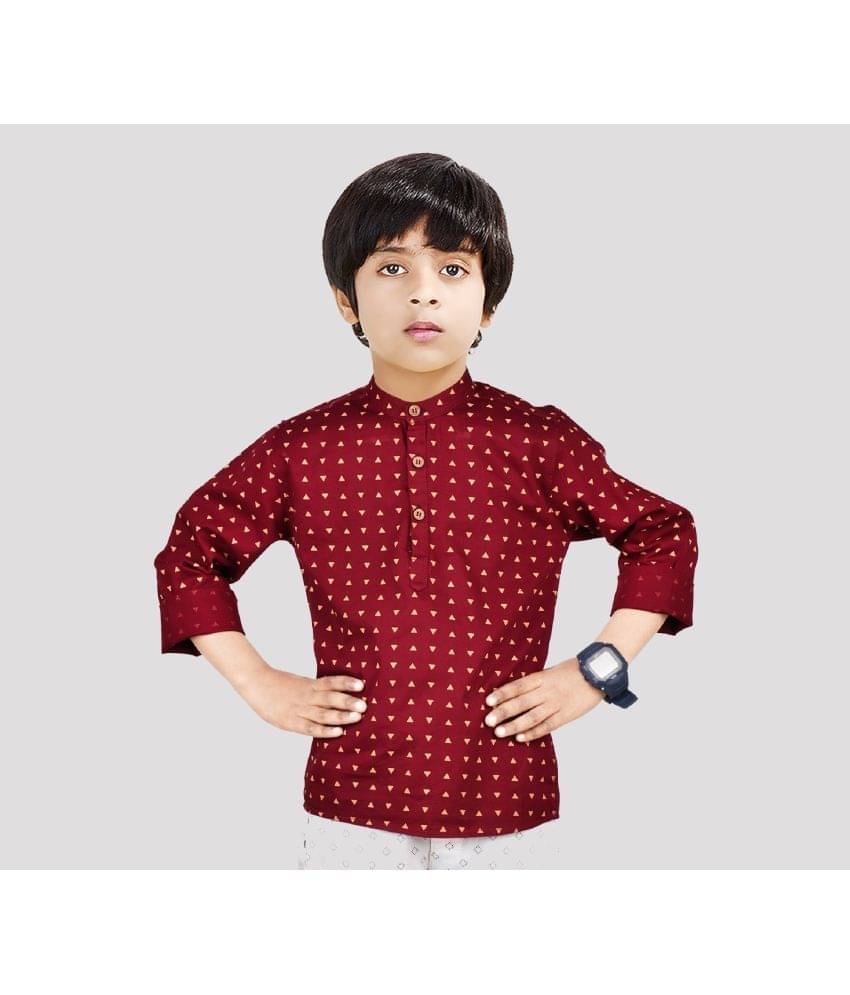 Made In The Shade Pack of 1 Boys Cotton Kurta ( Maroon ) Made In The Shade Pack of 1 Boys Cotton Kurta ( Maroon )