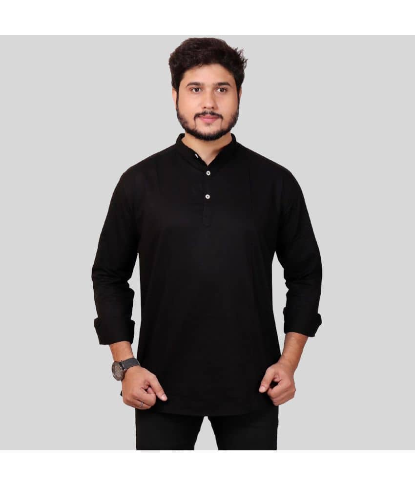 Made In The Shade - Black 100 percent Cotton Men's Regular Kurta ( Pack of 1 ) - Kurtas & Kurta Sets | Buy online on ZillyBuy