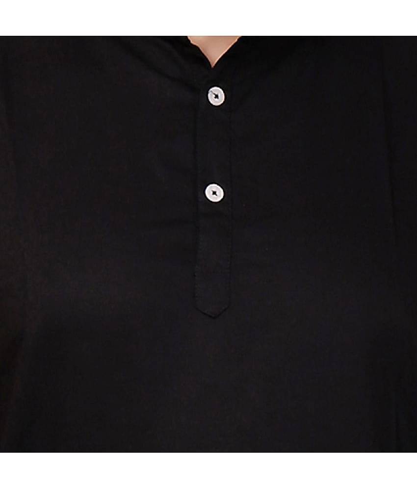 Made In The Shade - Black 100 percent Cotton Men's Regular Kurta ( Pack of 1 )
