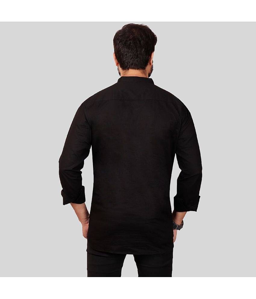 Made In The Shade - Black 100 percent Cotton Men's Regular Kurta ( Pack of 1 )