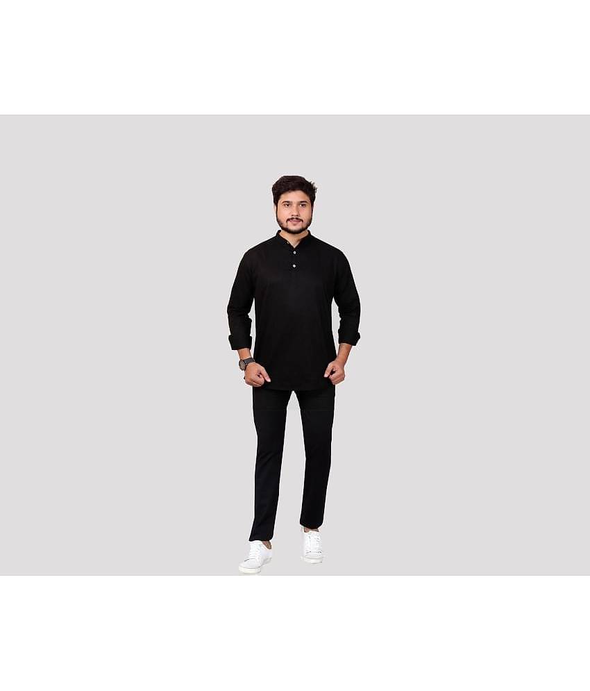 Made In The Shade - Black 100 percent Cotton Men's Regular Kurta ( Pack of 1 )