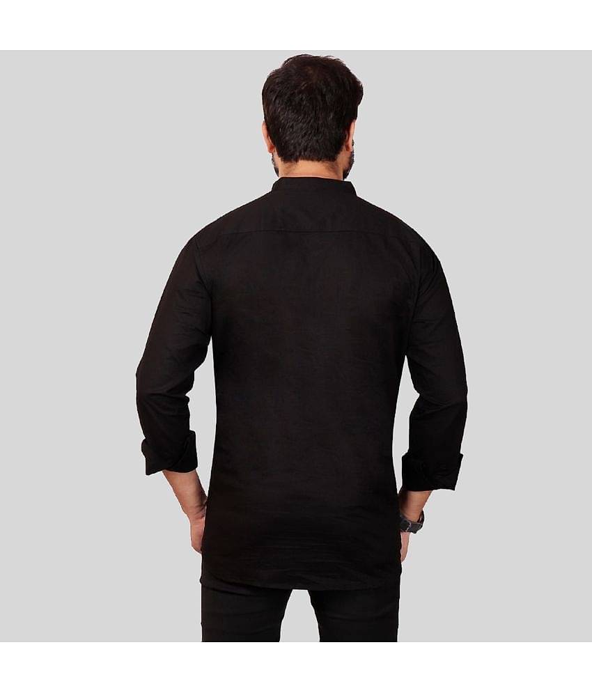 Made In The Shade - Black 100 percent Cotton Men's Regular Kurta ( Pack of 1 )