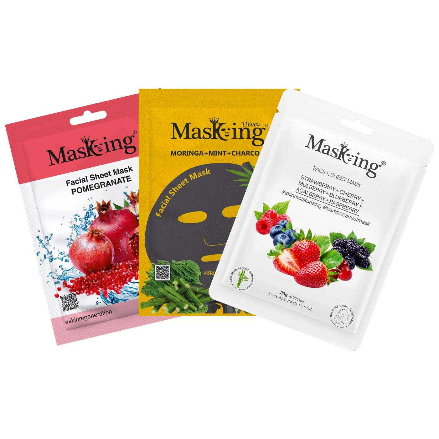     			Masking - Replenishing & Rejuvenation Sheet Mask for All Skin Type ( Pack of 3 )