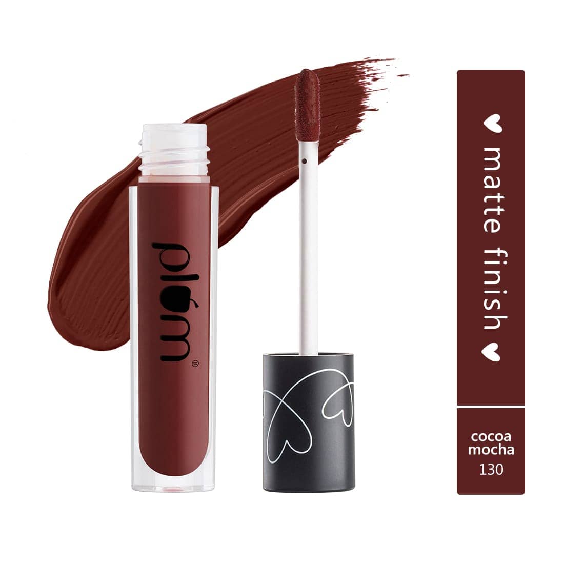 Plum Matte In Heaven Liquid Lipstick | Non-Drying | Smudge-Proof | 100% Vegan & Cruelty Free | Cocoa Mocha - 130