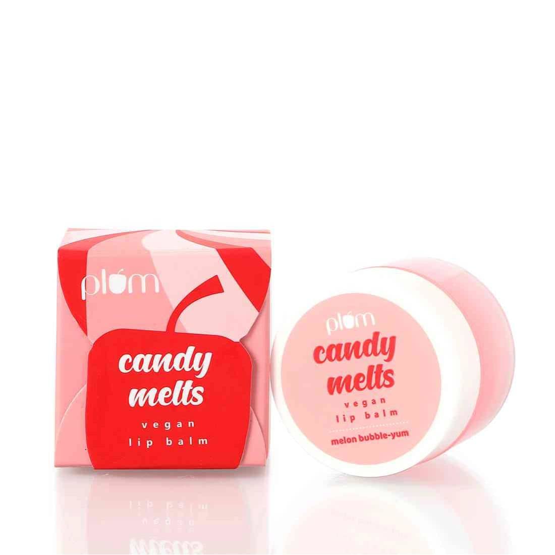 Plum Candy Melts Vegan Lip Balm - Melon Bubble Yum 12gm