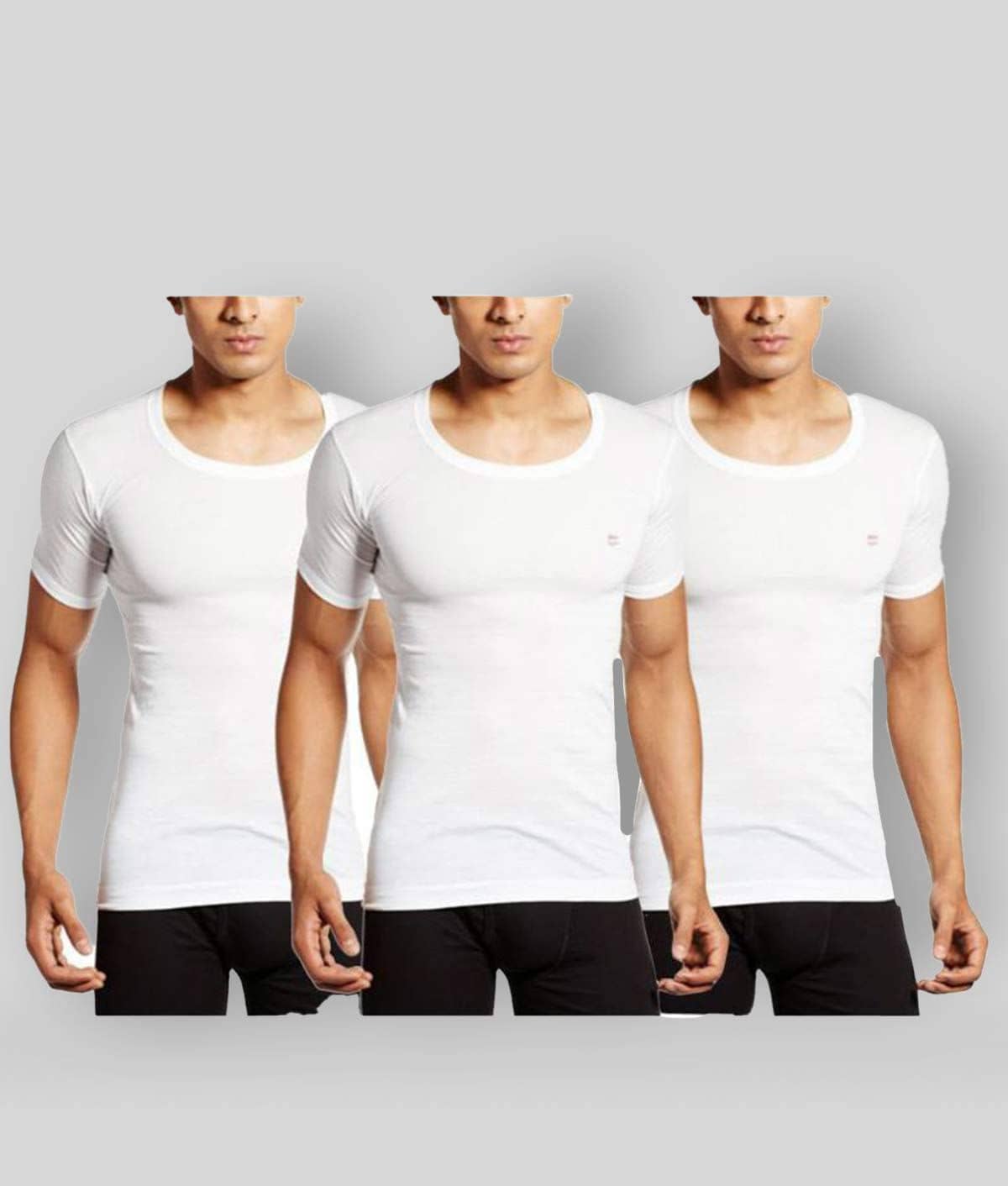 Rupa - White Cotton Men's Vest ( Pack of 3 ) - Nightwear & Loungewear | Buy online on ZillyBuy