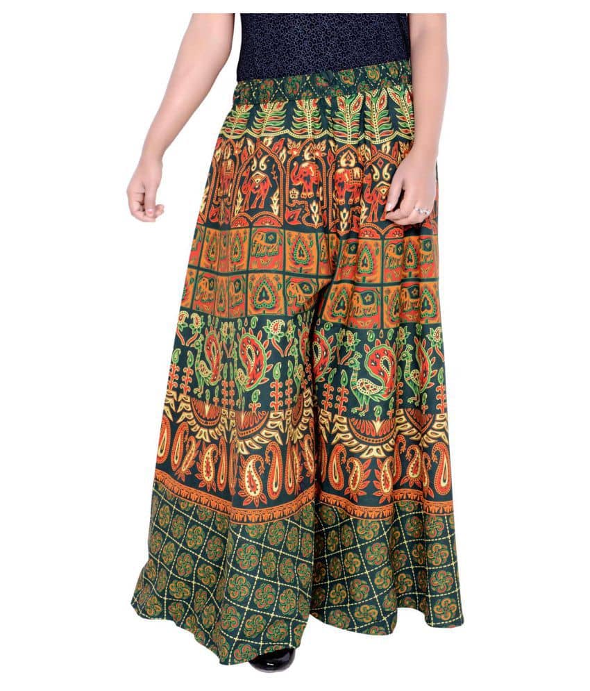 Sttoffa - Multicolor Cotton Flared Women's Palazzos ( Pack of 1 ) - Palazzos | Buy online on ZillyBuy