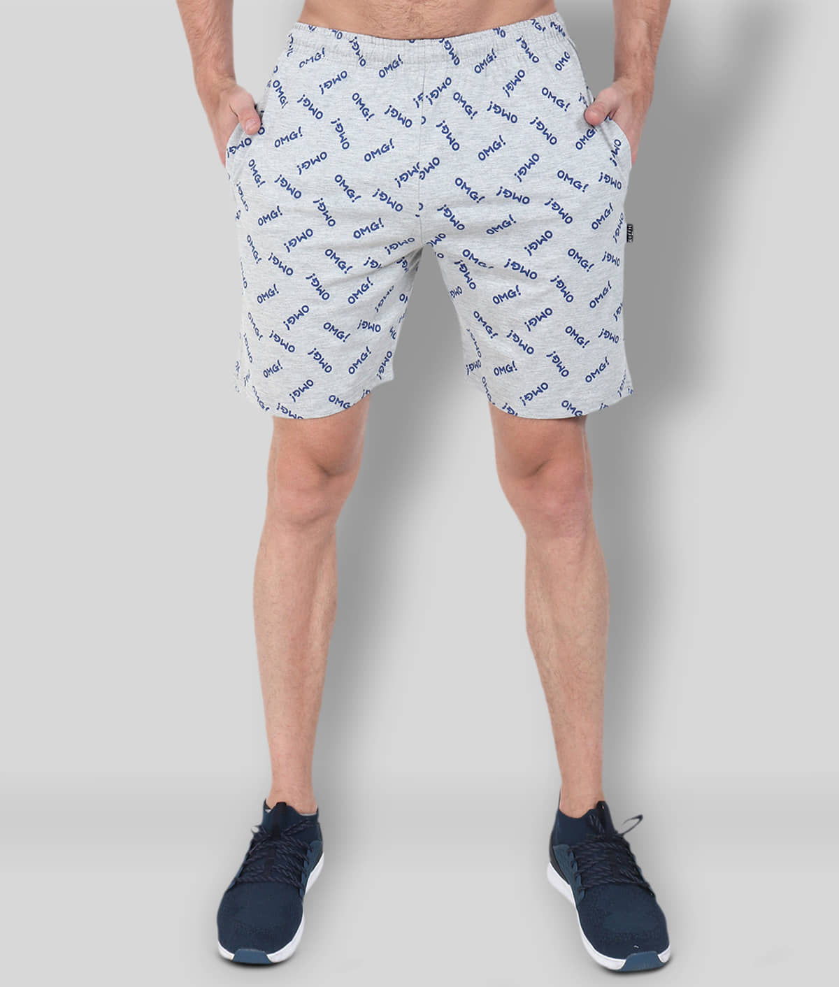 Zeffit - Grey Cotton Blend Men's Shorts ( Pack of 1 ) - Shorts | Buy online on ZillyBuy