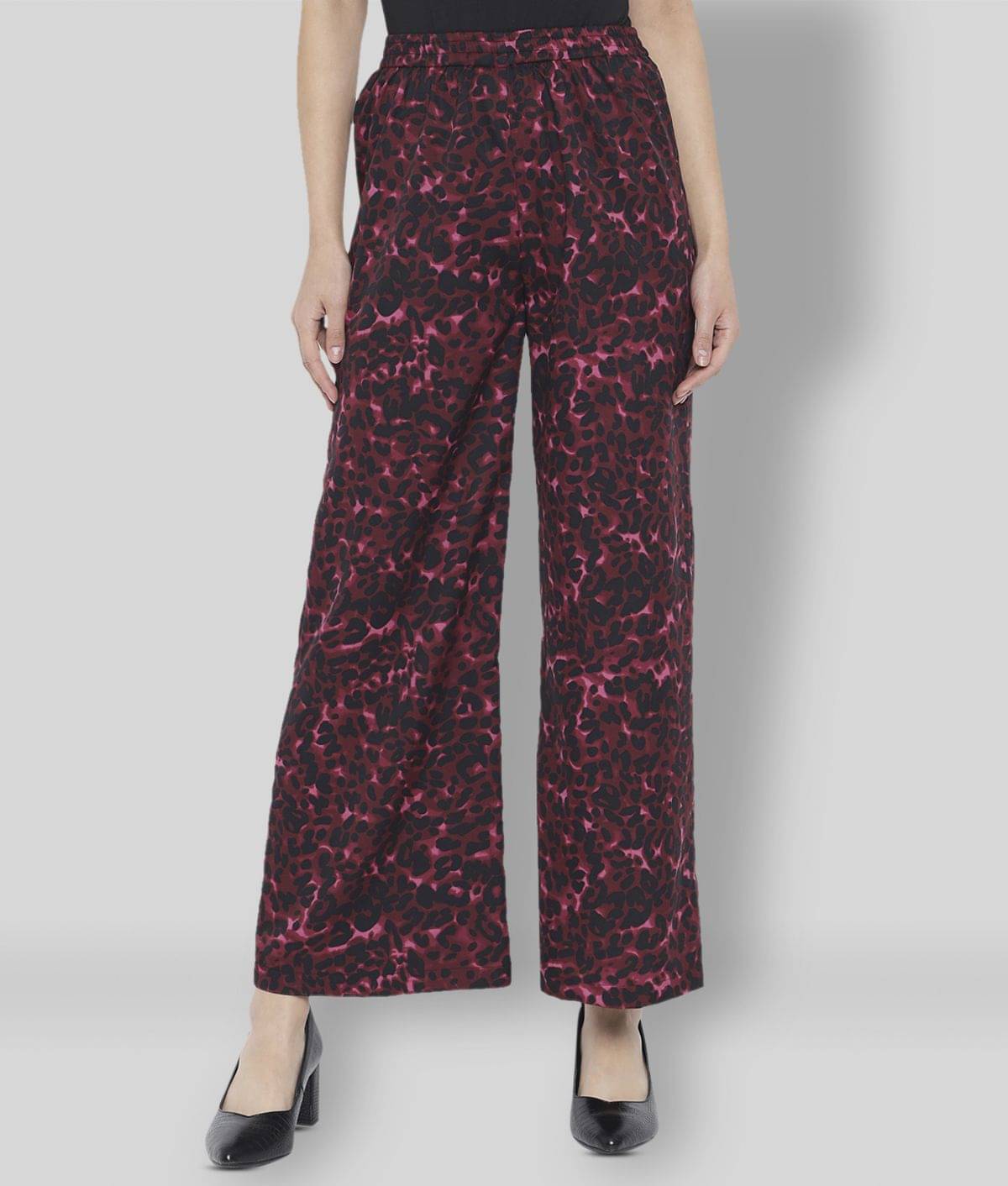 ALL WAYS YOU - Multi Color Polyester Flared Women's Palazzos ( Pack of 1 )     			ALL WAYS YOU - Multi Color Polyester Flared Women's Palazzos ( Pack of 1 )