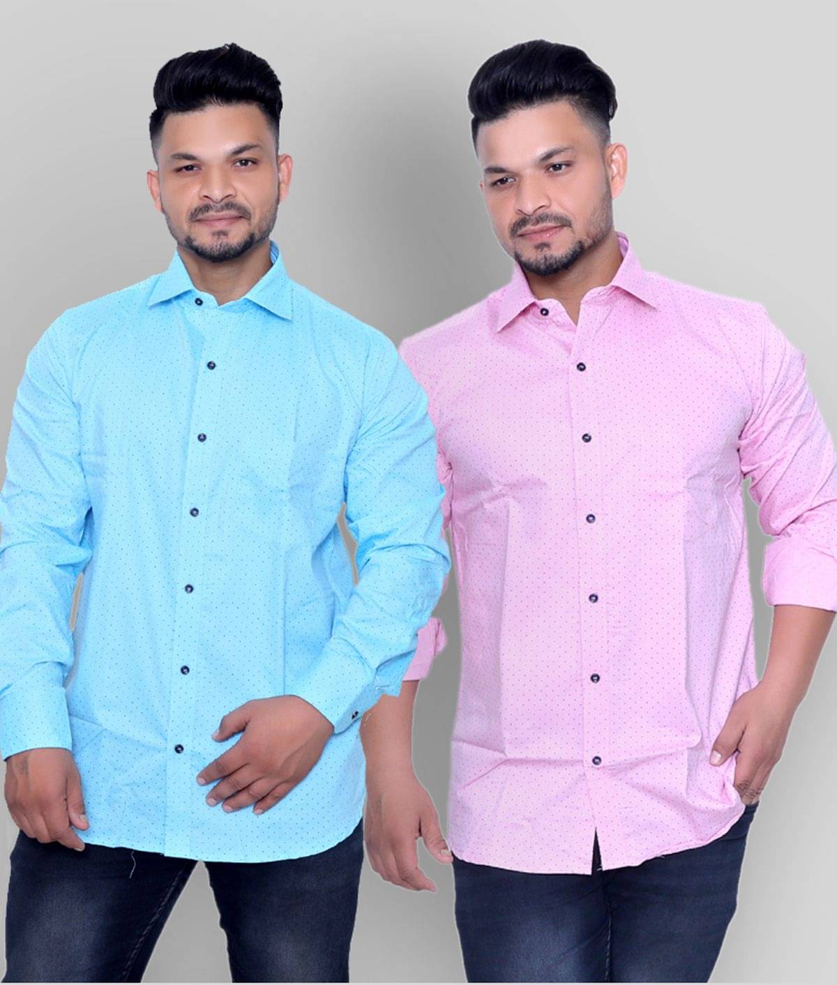 Aish N Ridh - Multicolor Cotton Regular Fit Men's Casual Shirt (Pack of 2 )     			Aish N Ridh - Multicolor Cotton Regular Fit Men's Casual Shirt (Pack of 2 )