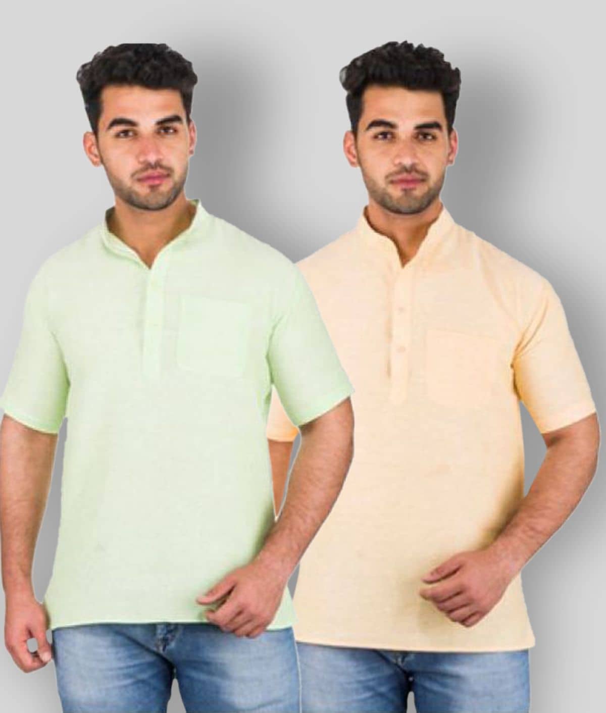 DESHBANDHU DBK - Multicolor Cotton Men's Regular Kurta ( Pack of 2 ) - Kurtas & Kurta Sets | Buy online on ZillyBuy