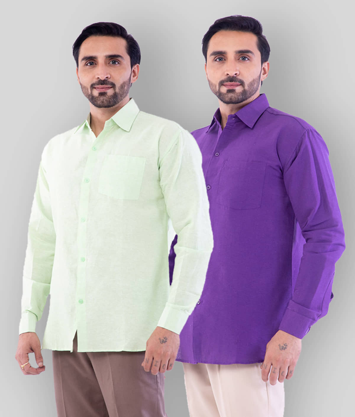 DESHBANDHU DBK - Multicolor Cotton Regular Fit Men's Casual Shirt (Pack of 2 )