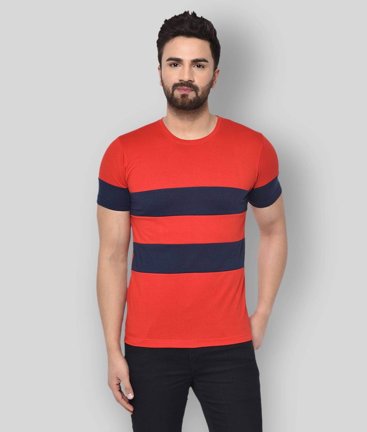     			Glito Pack of 1 Cotton Blend Regular Fit Men's T-Shirt ( Multicolor )