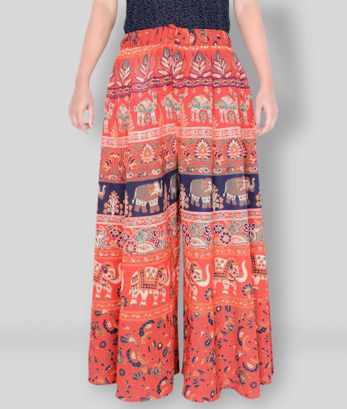 Sttoffa - Multicolor Cotton Flared Women's Palazzos ( Pack of 1 ) Sttoffa - Multicolor Cotton Flared Women's Palazzos ( Pack of 1 )