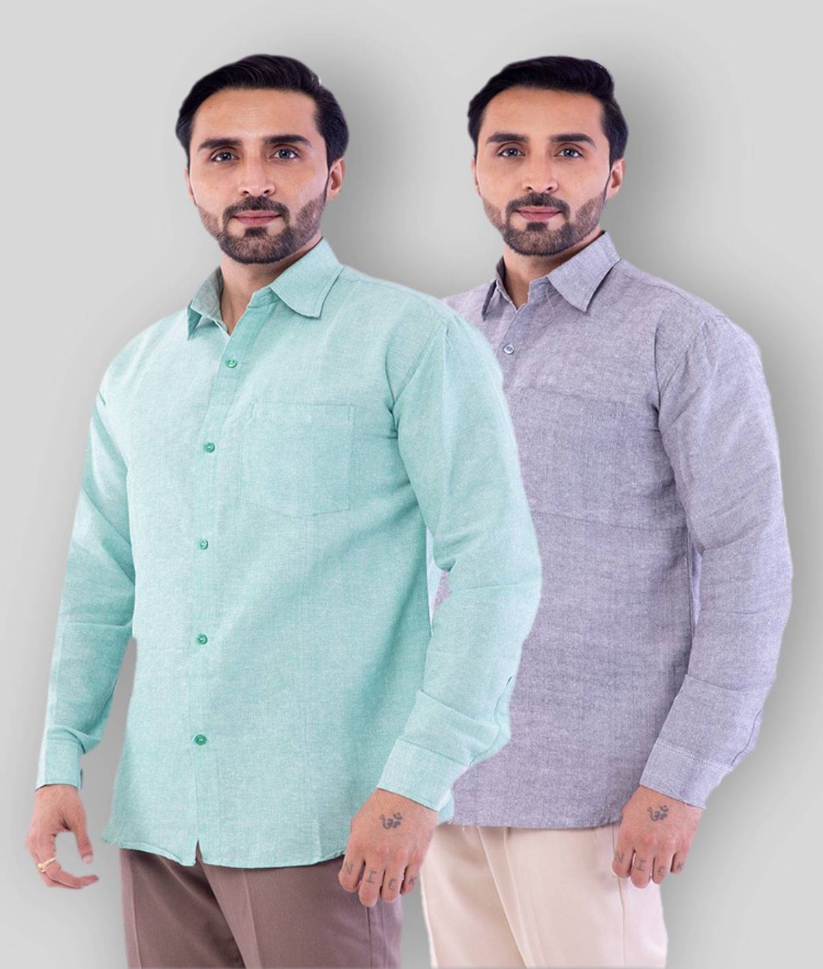 DESHBANDHU DBK - Multicolor Cotton Regular Fit Men's Casual Shirt (Pack of 2 ) DESHBANDHU DBK - Multicolor Cotton Regular Fit Men's Casual Shirt (Pack of 2 )