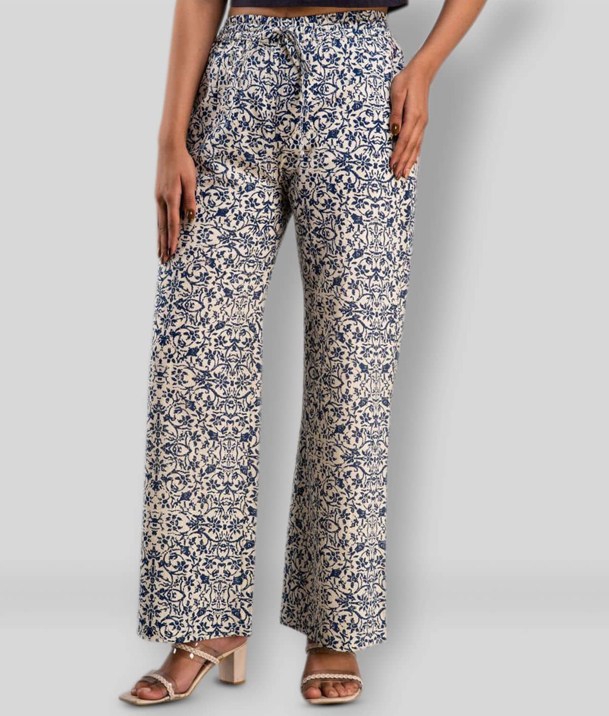 MAUKA - Multicolor Cotton Straight Women's Palazzos ( Pack of 1 ) - Palazzos | Buy online on ZillyBuy