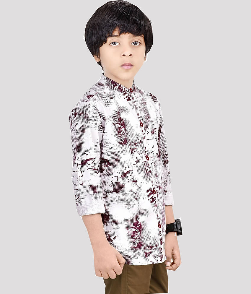 Made In The Shade Pack of 1 Boys 100% Cotton Full Sleeves Shirt ( White )