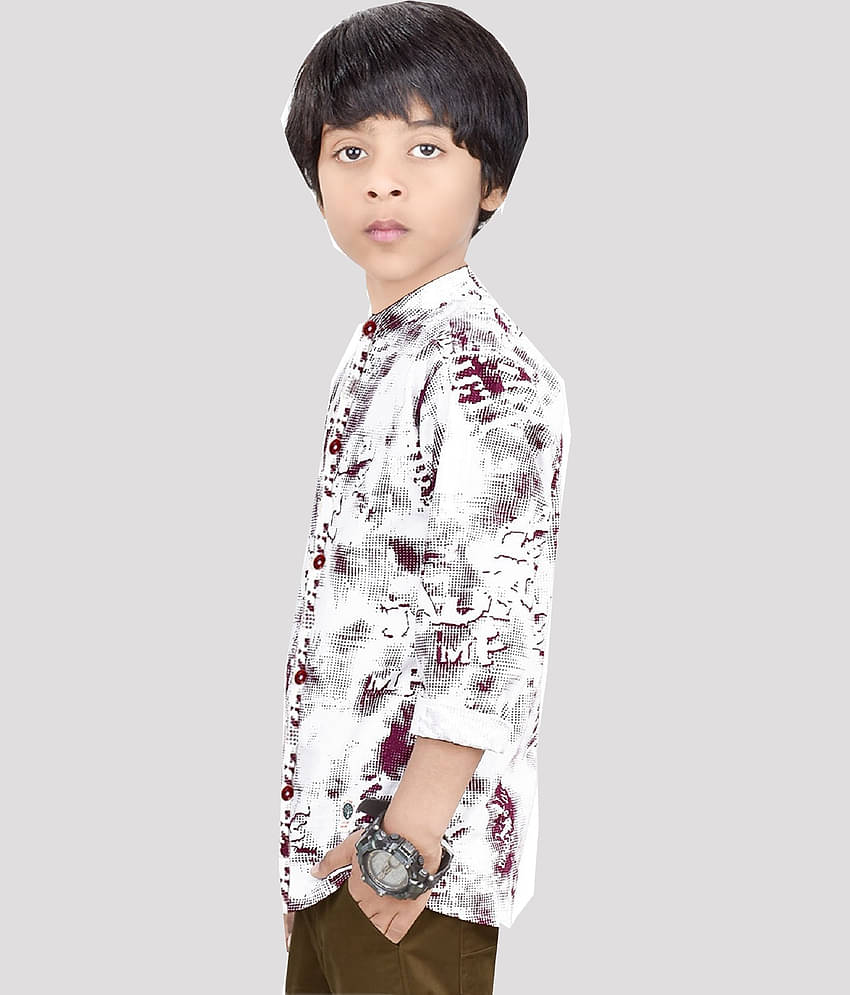 Made In The Shade Pack of 1 Boys 100% Cotton Full Sleeves Shirt ( White )