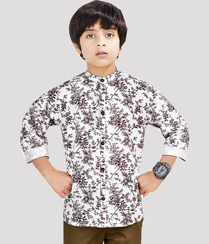 Made In The Shade Pack of 1 Boys 100% Cotton Full Sleeves Shirt ( Maroon )