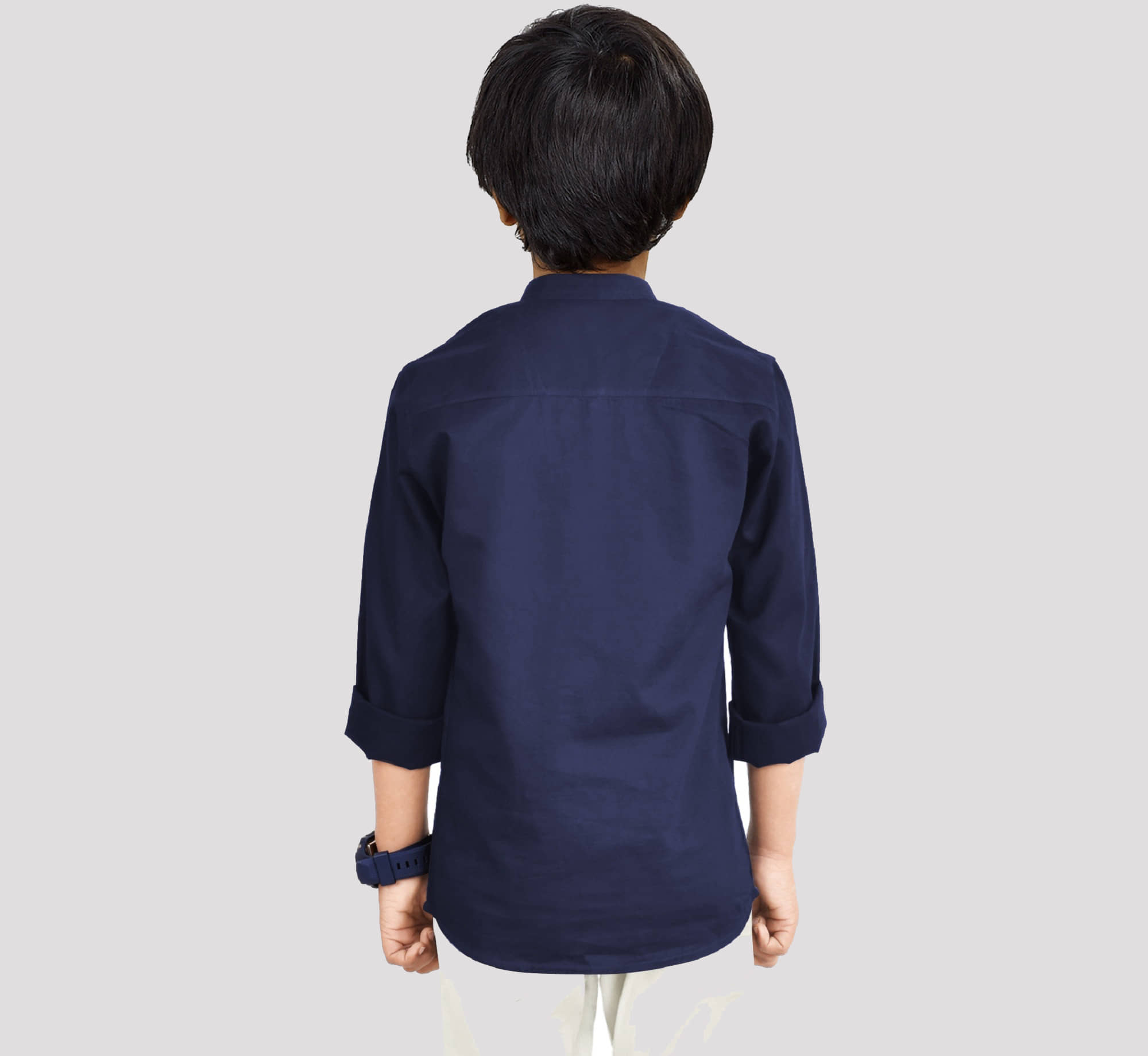 Made In The Shade Pack of 1 Boys 100% Cotton Full Sleeves Shirt ( Navy )