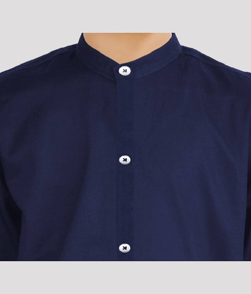 Made In The Shade Pack of 1 Boys 100% Cotton Full Sleeves Shirt ( Navy )