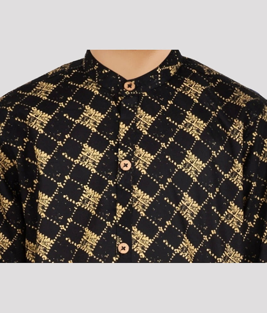 Made In The Shade Pack of 1 Boys 100% Cotton Full Sleeves Shirt ( Black )