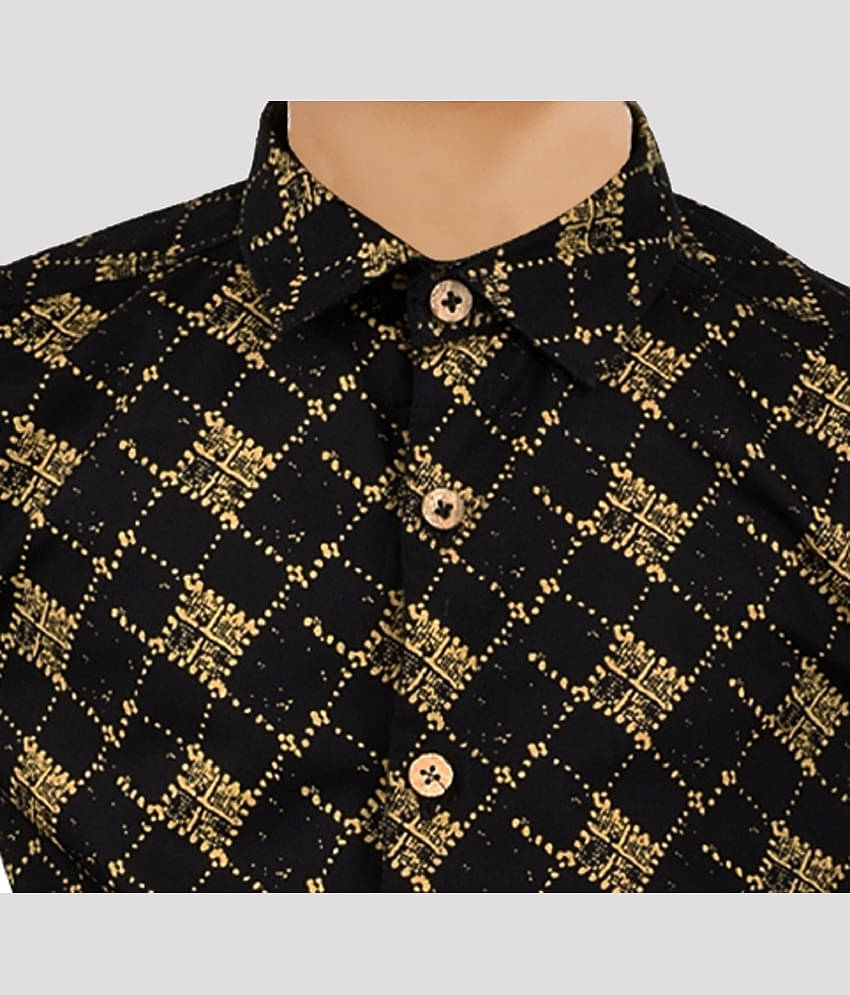 Made In The Shade Pack of 1 Boys 100% Cotton Shirt ( Black )