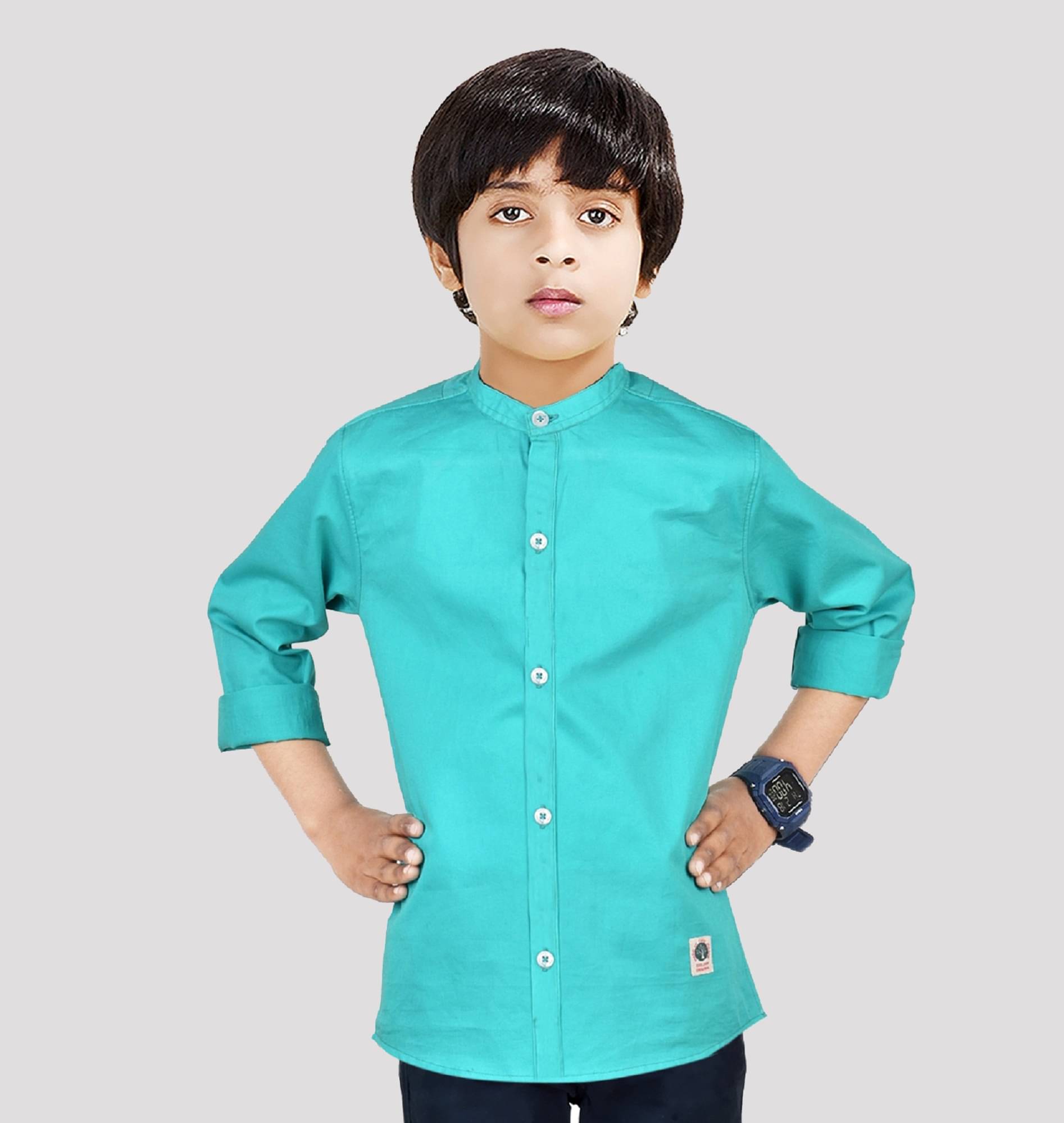     			Made In The Shade Pack of 1 Boys 100% Cotton Full Sleeves Shirt ( Green )