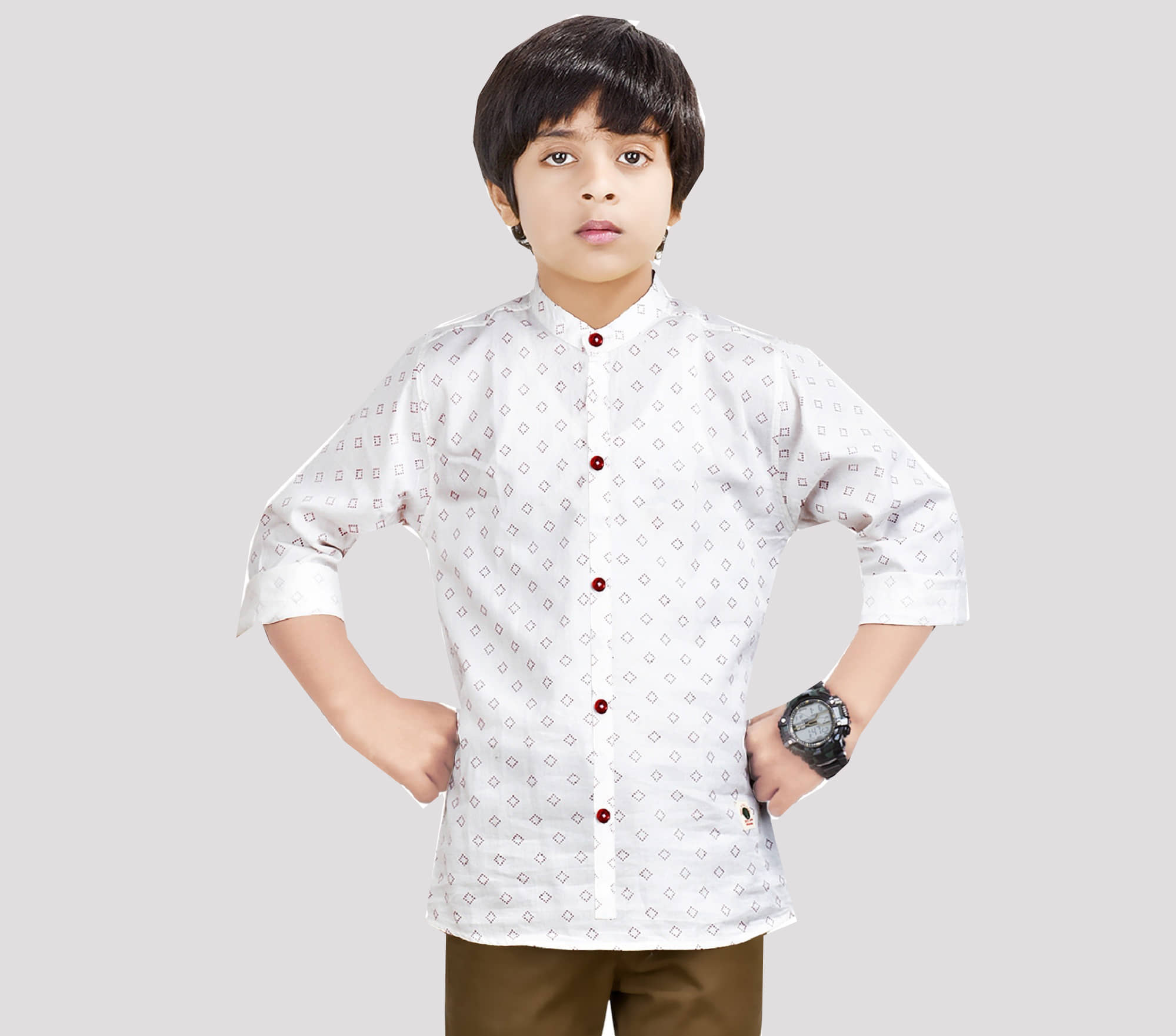 Made In The Shade Pack of 1 Boys 100% Cotton Shirt ( White )