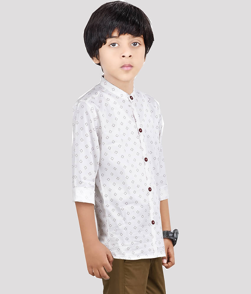 Made In The Shade Pack of 1 Boys 100% Cotton Shirt ( White )