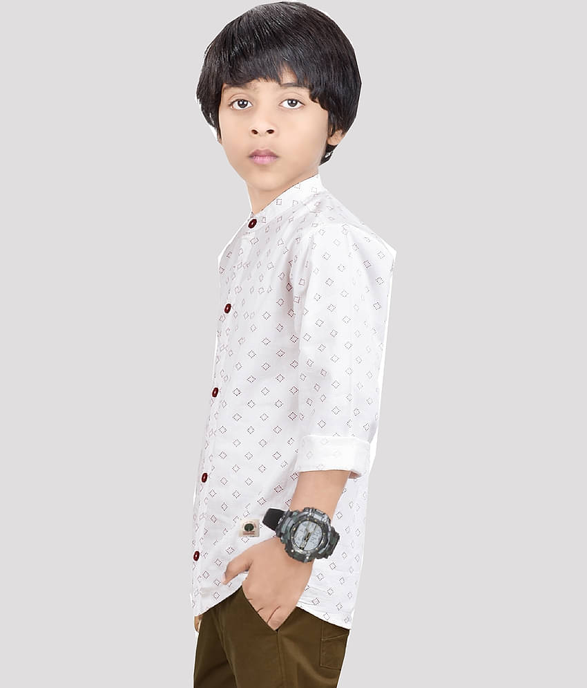 Made In The Shade Pack of 1 Boys 100% Cotton Shirt ( White )