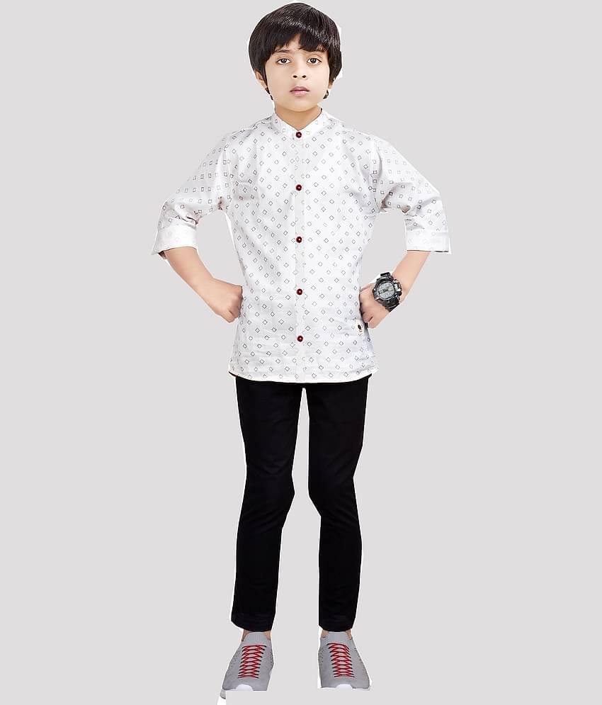 Made In The Shade Pack of 1 Boys 100% Cotton Shirt ( White )
