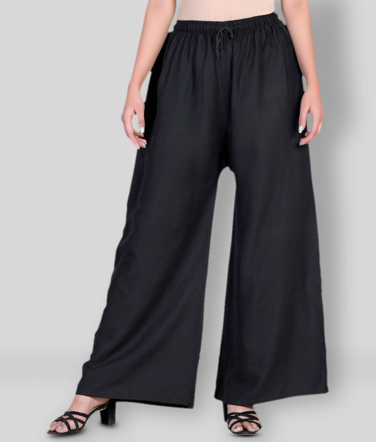     			Nisa Art Creations - Multicolor Rayon Wide Leg Women's Palazzos ( Pack of 2 )