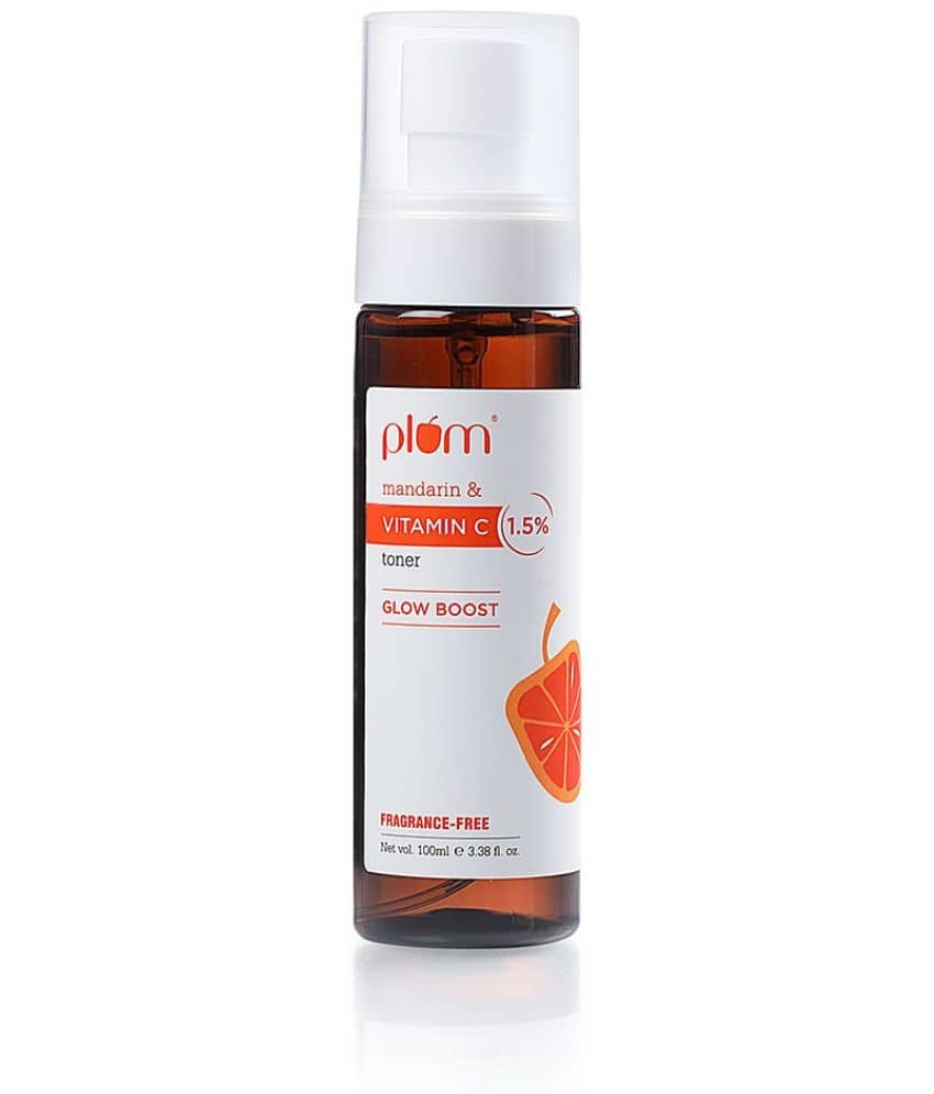 Plum 1.5% Vitamin C Toner with Mandarin for Glowing Skin | Improves Uneven Skin Tone Men & Women (100 ml)