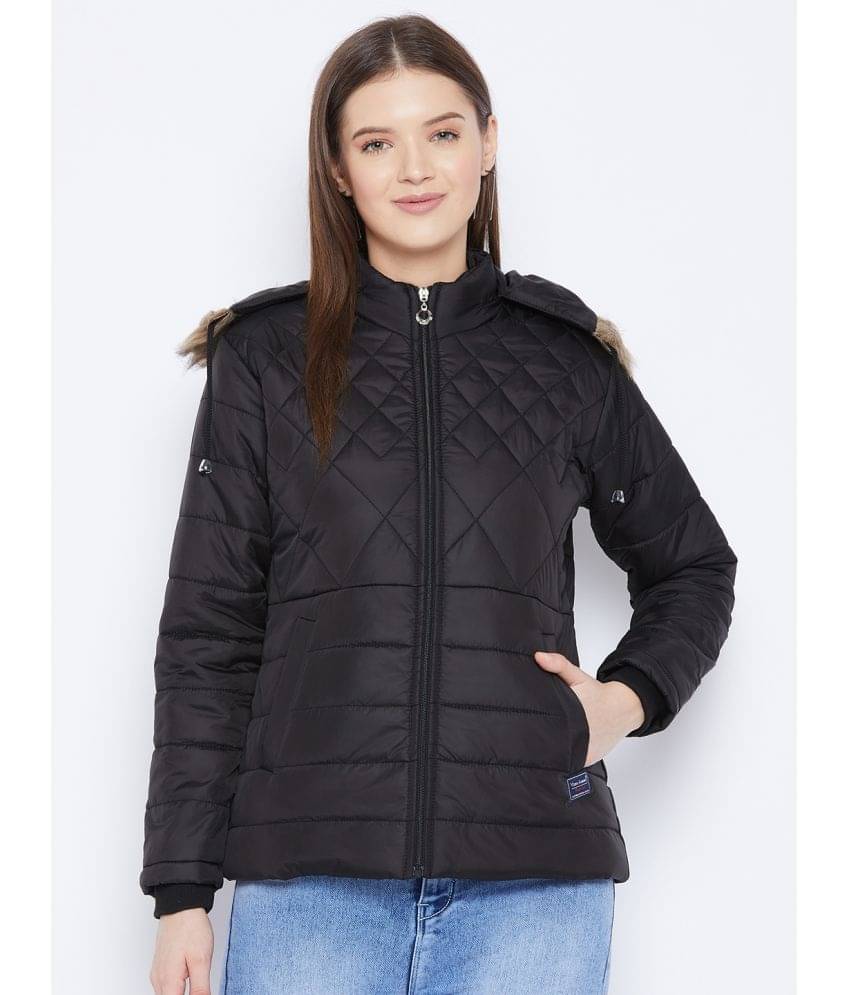 VERO AMORE Polyester Blend Black Parka Jackets Single VERO AMORE Polyester Blend Black Parka Jackets Single