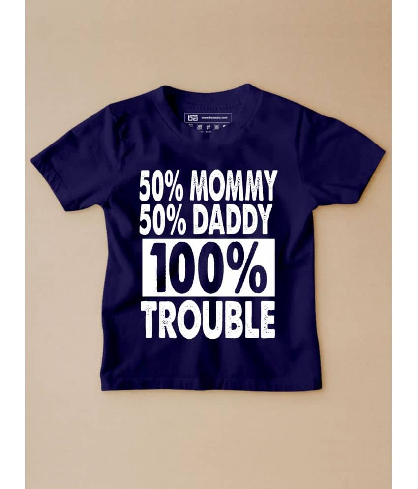 Be Awara Pack of 1 Boys Cotton T-Shirt ( Navy )