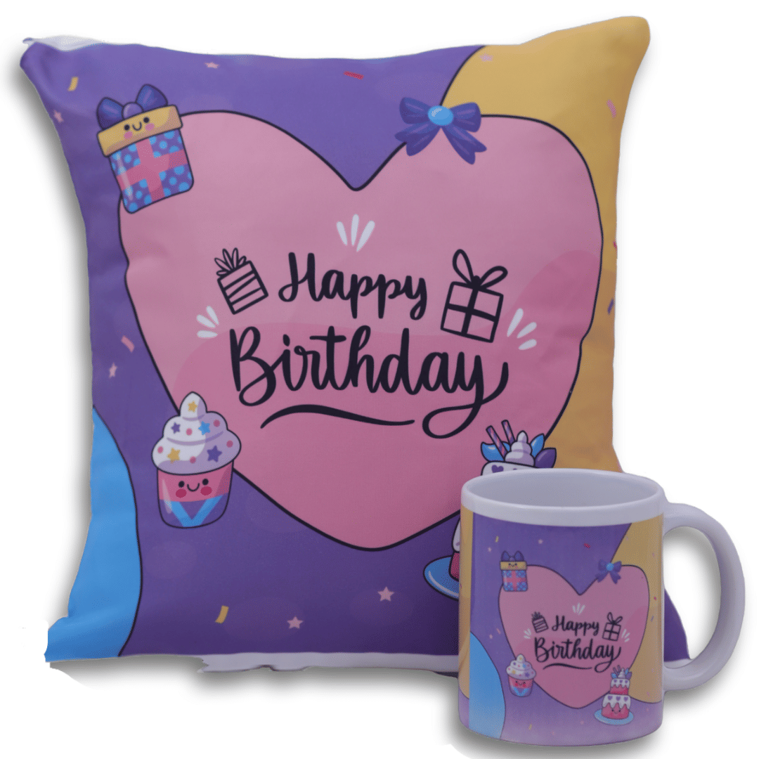     			Ros - Purple Gifting Printed Cushion