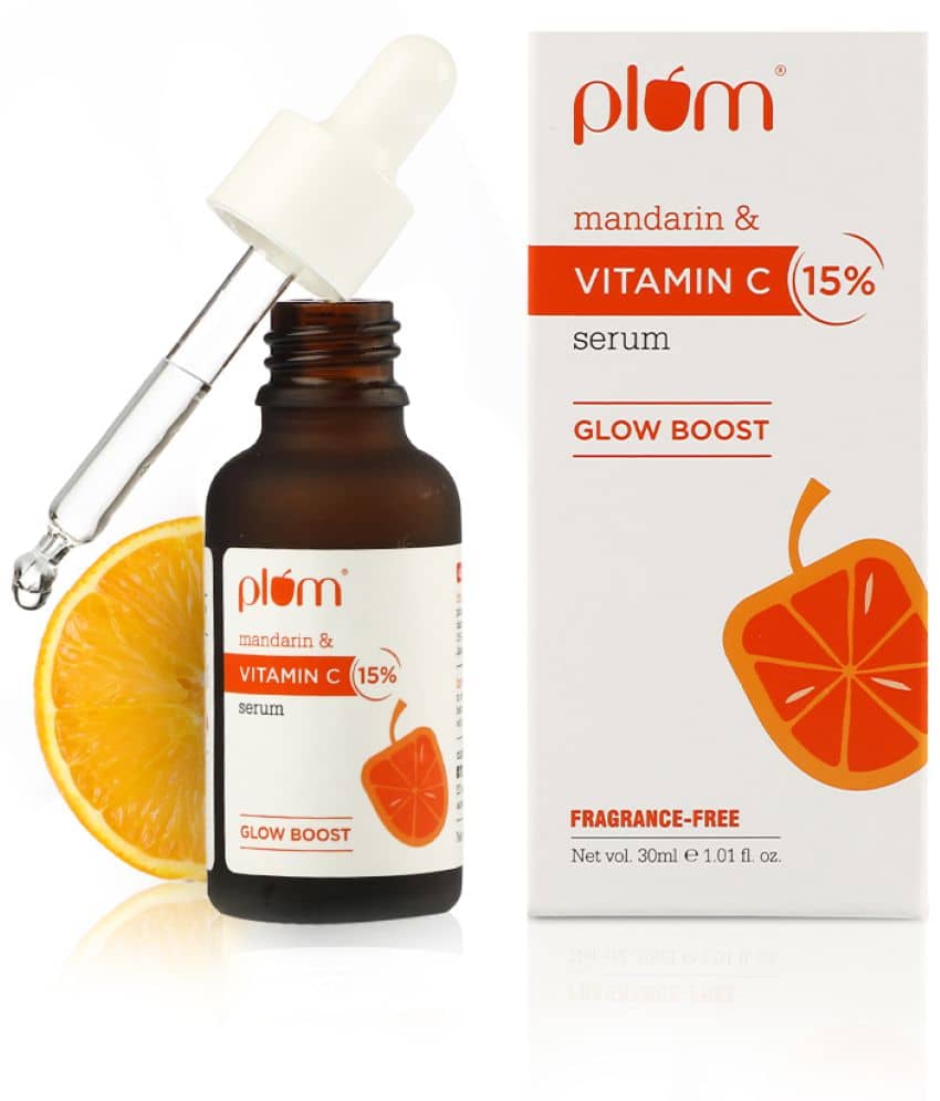 Plum 15% Vitamin C Glow Boost & Dark Spot Fading Serum|Visibly Glowing Skin in 2 weeks|All Skin Types (30 ml)