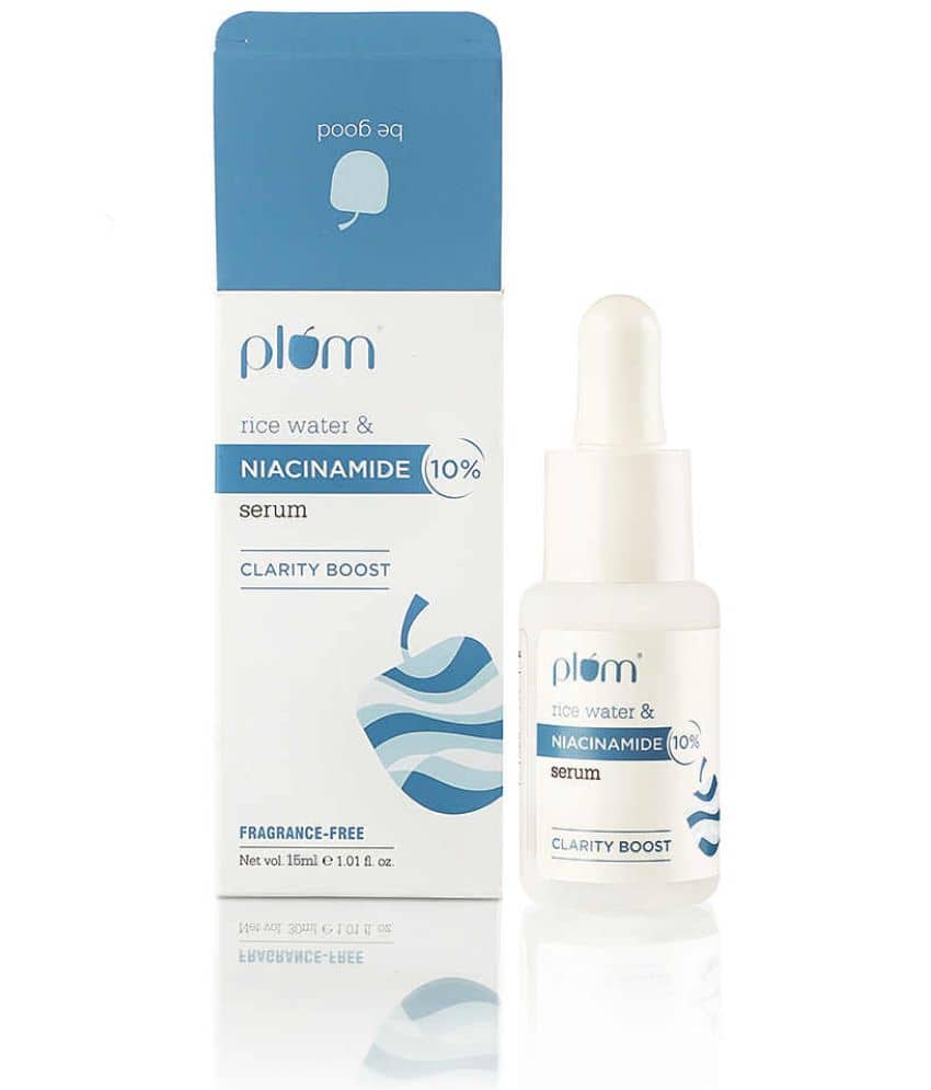 Plum 10% Niacinamide Brightening Serum with Rice Water|Brightens Skin from 1st Use|All Skin Types (15 ml)