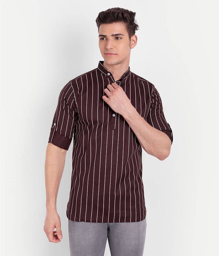     			Vida Loca - Maroon Cotton Slim Fit Men's Casual Shirt ( Pack of 1 )