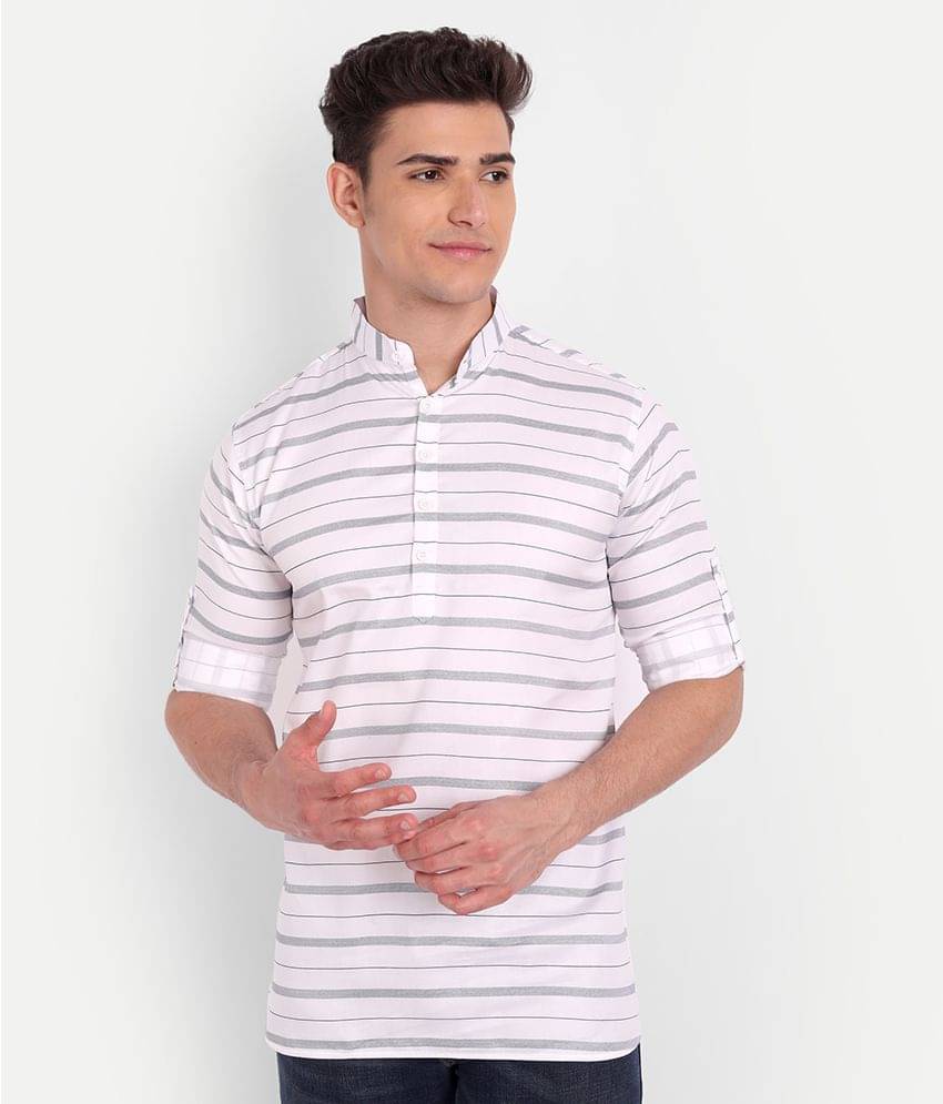     			Vida Loca - White Cotton Slim Fit Men's Casual Shirt ( Pack of 1 )