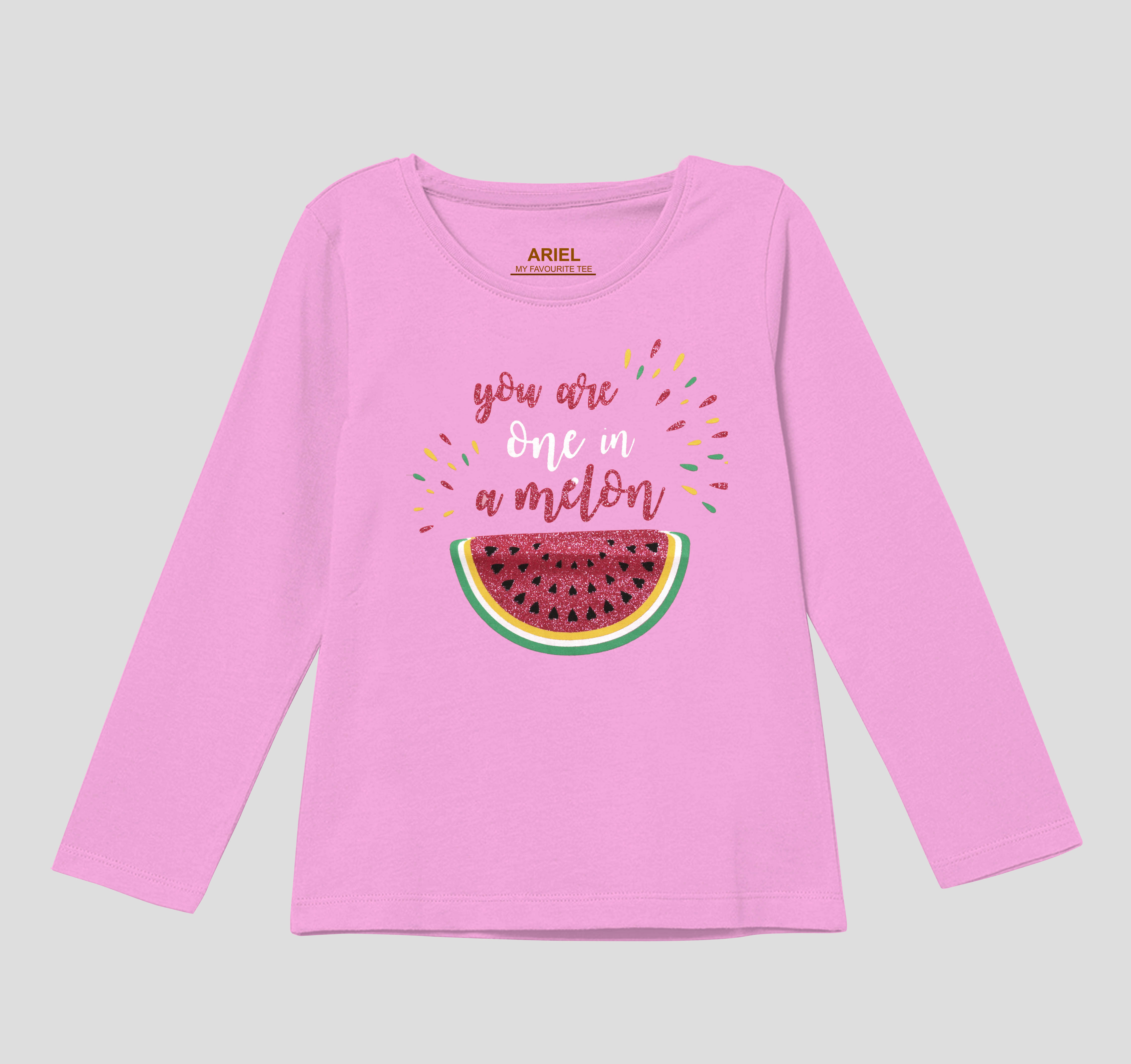     			Ariel Pack of 1 Girls Cotton Top ( Pink )