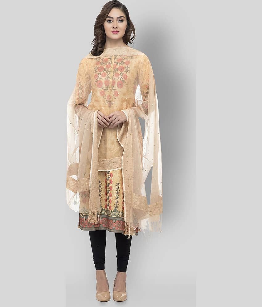A R Silk Gold Organza Stone work Dupatta - Dupattas & Shawls | Buy online on ZillyBuy