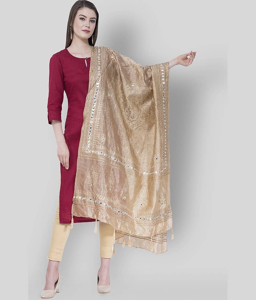 A R Silk Gold Silk Self Dupatta - Dupattas & Shawls | Buy online on ZillyBuy