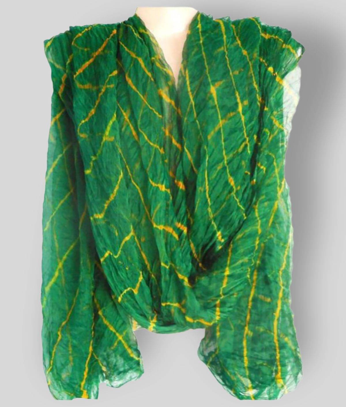     			Apratim Green Chiffon Dupatta