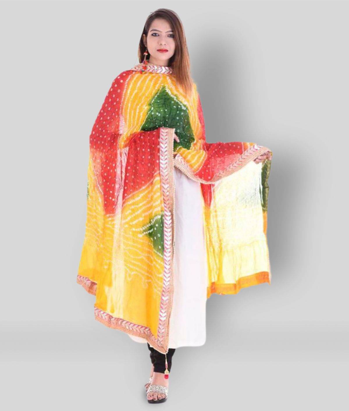 Apratim Multicoloured Art Silk Dupatta     			Apratim Multicoloured Art Silk Dupatta
